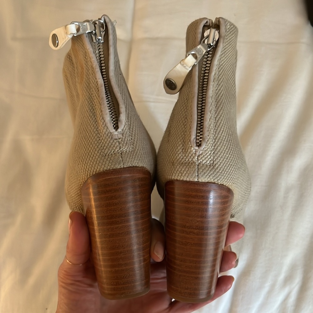 Rag & Bone Newbury taupe canvas and leather boots - Picture 15 of 17